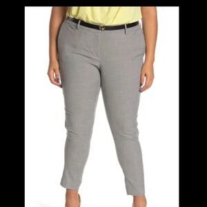 Calvin Klein Office plus womens belted slim fit trouser 14W NWT